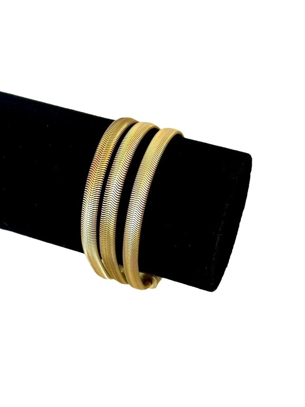 CHICO's Gold-Tone 3 Layer Bracelet Magnetic Closure